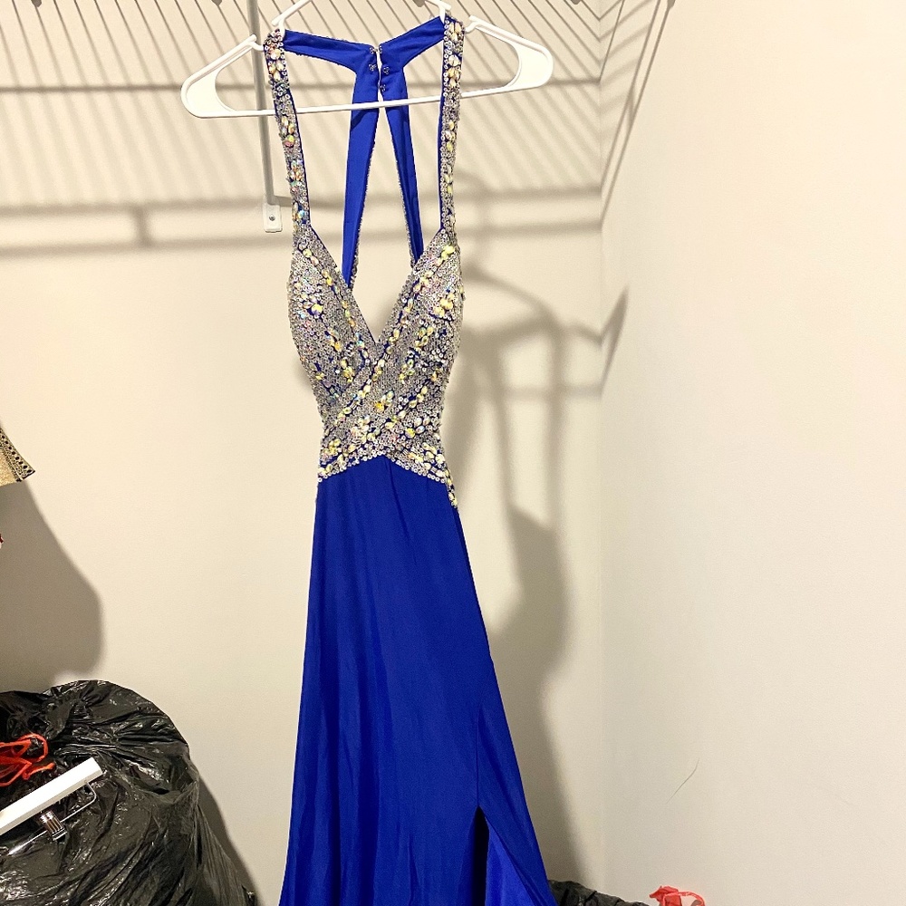 Blue Crystal Dress For Women or Girls Prom